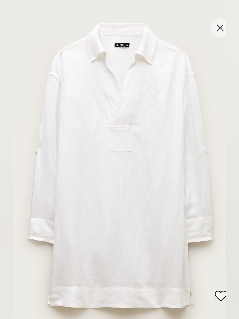 NWT J CREW Bungalow Linen Popover (Oversized) Small